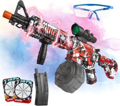 Juguete pistola M4A1 de bolas de gel con gafas con tambor