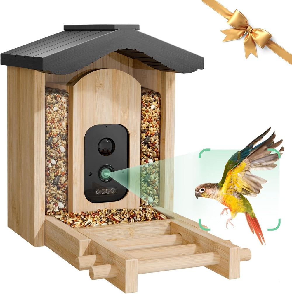 Comedero inteligente para pájaros, Panel solar Wi-Fi 2.4.