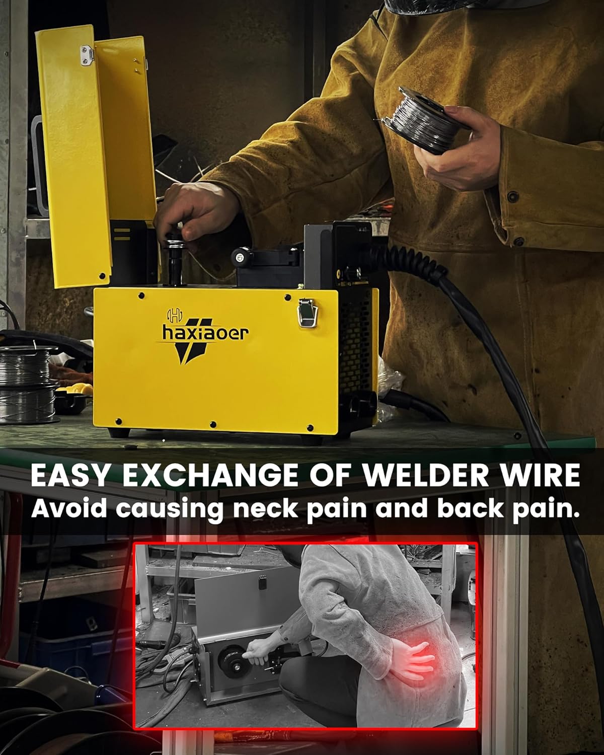 Máquina de soldadura MIG145, núcleo de flujo de 110V.(USADO)