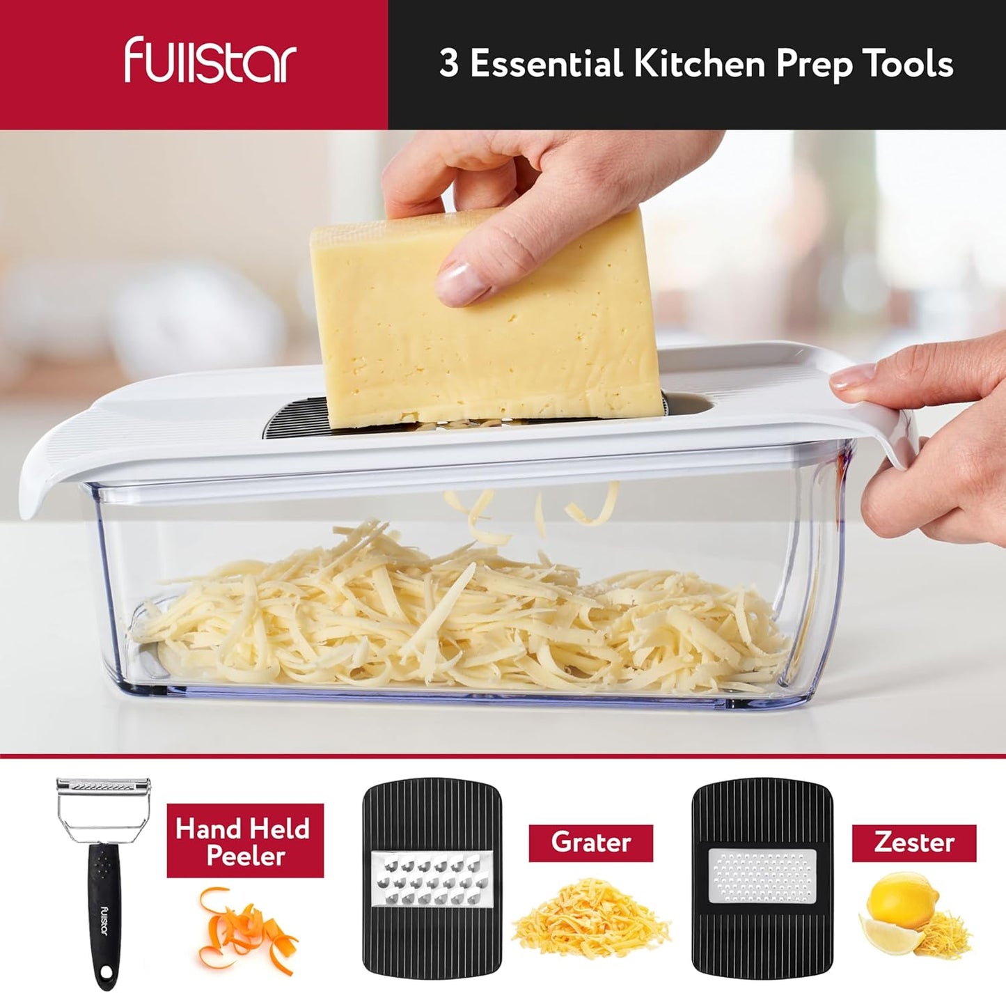 Cortador de mandolina para cocina, rallador, rebanador, espiralizador.