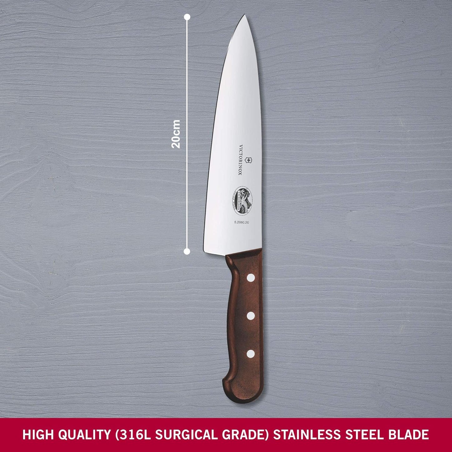 Cuchillo De Cocina, Chef Pro, Victorinox, Acero Quirurgico, 23CM
