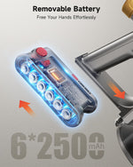 Aspiradora inalámbrica de 580 W Aipoway Fame Y, 8 en 1 ROJO