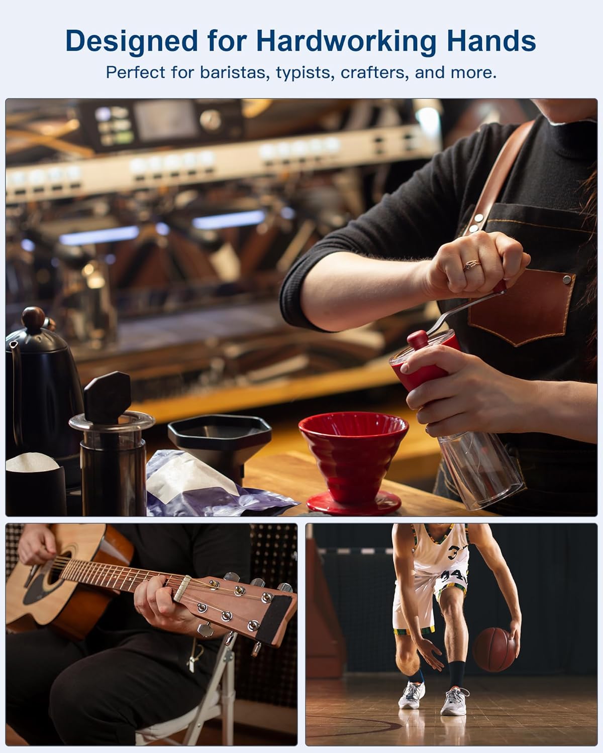 Masajeador de manos con calor y compresión Musugy