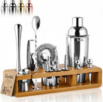 Kit de mixología para bartender, Barillio, soporte de bambú.