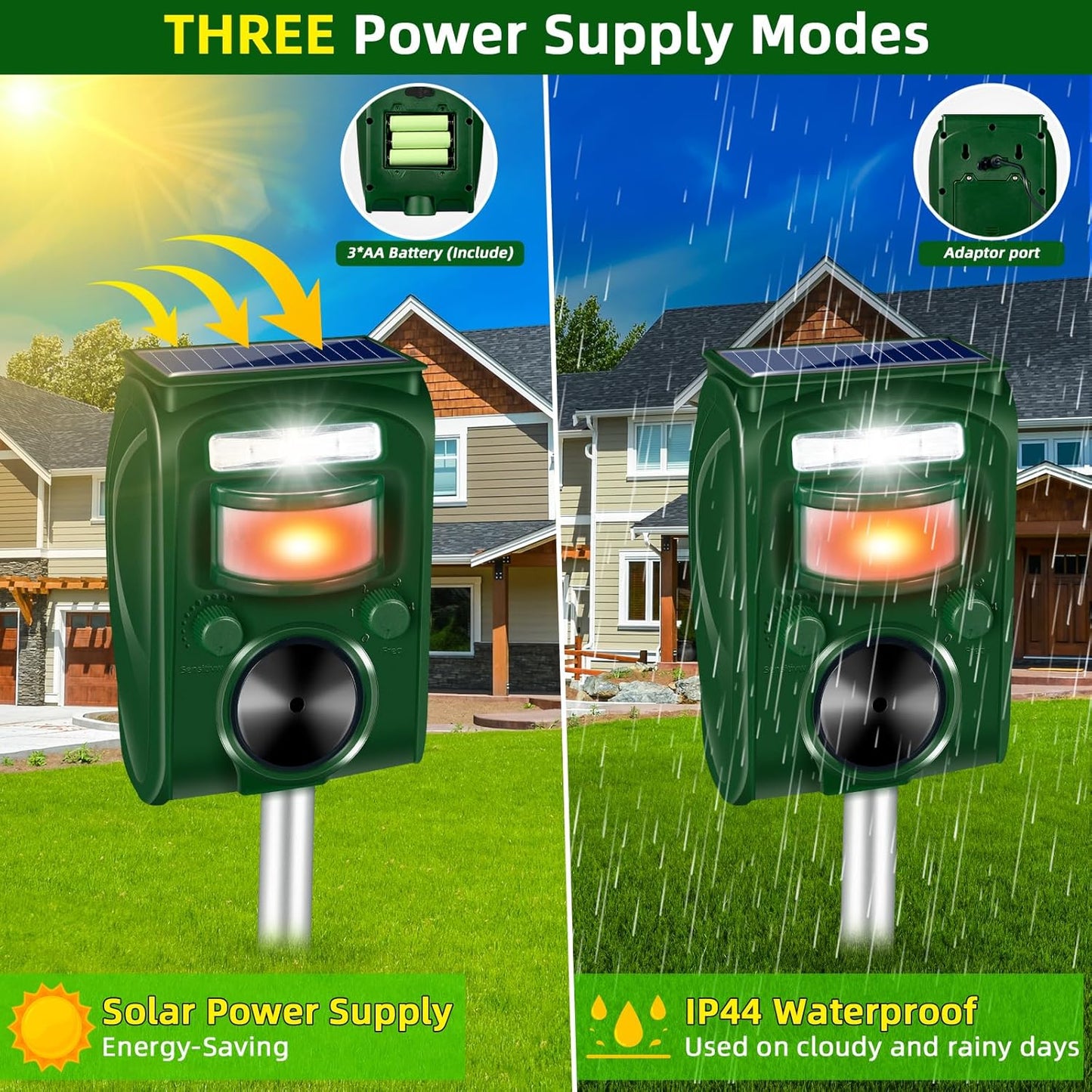 Repelente ultrasónico de animales sensor