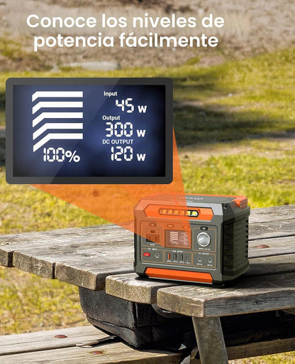 Estación De Energía Portátil 300W 288Wh Onda Sinusoidal