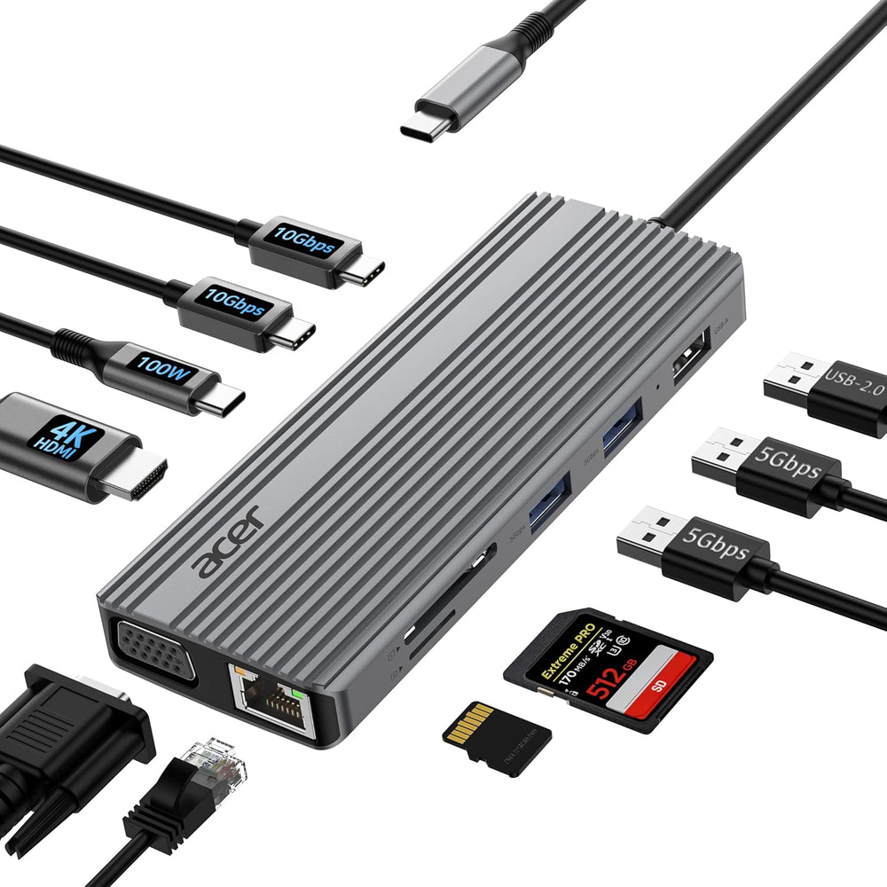 Acer Adaptador multipuerto USB C HUB 11 en 1