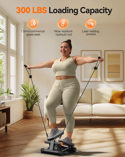 Mini escaladora con bandas de resistencia Niceday Steppers