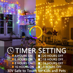 Luces de Navidad para exteriores, 40M/1680 LED, Control rem.