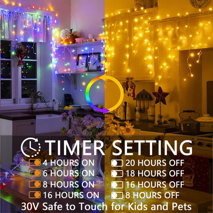 Luces de Navidad para exteriores, 40M/1680 LED, Control rem.