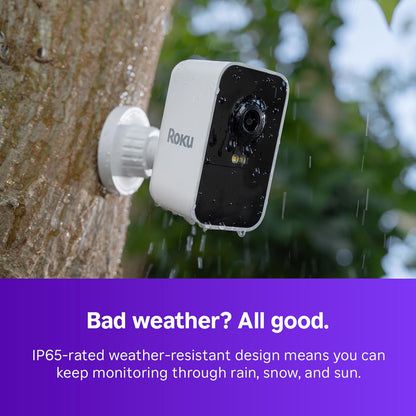 Cámara de batería para seguridad en el hogar, Roku SCB11R.
