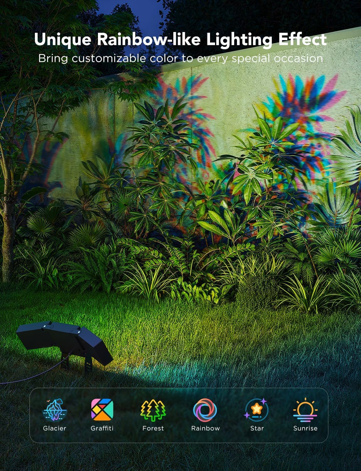 Luces de inundación para exteriores, Govee Triad, IP66 impermeable.