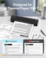 Impresora térmica Etikez D90E, portátil sin tinta con funda, 8.5 x 11.