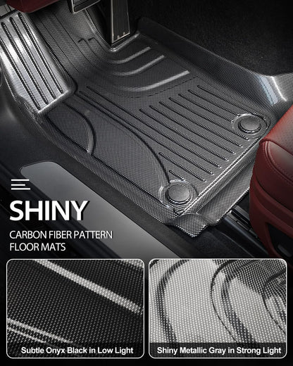 Alfombrillas de fibra de carbono aptas para BMW Serie 5 2017-2023