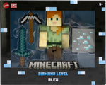 Mattel, Minecraft Diamond Figura de Acción Alex Coleccionable 5.5''.