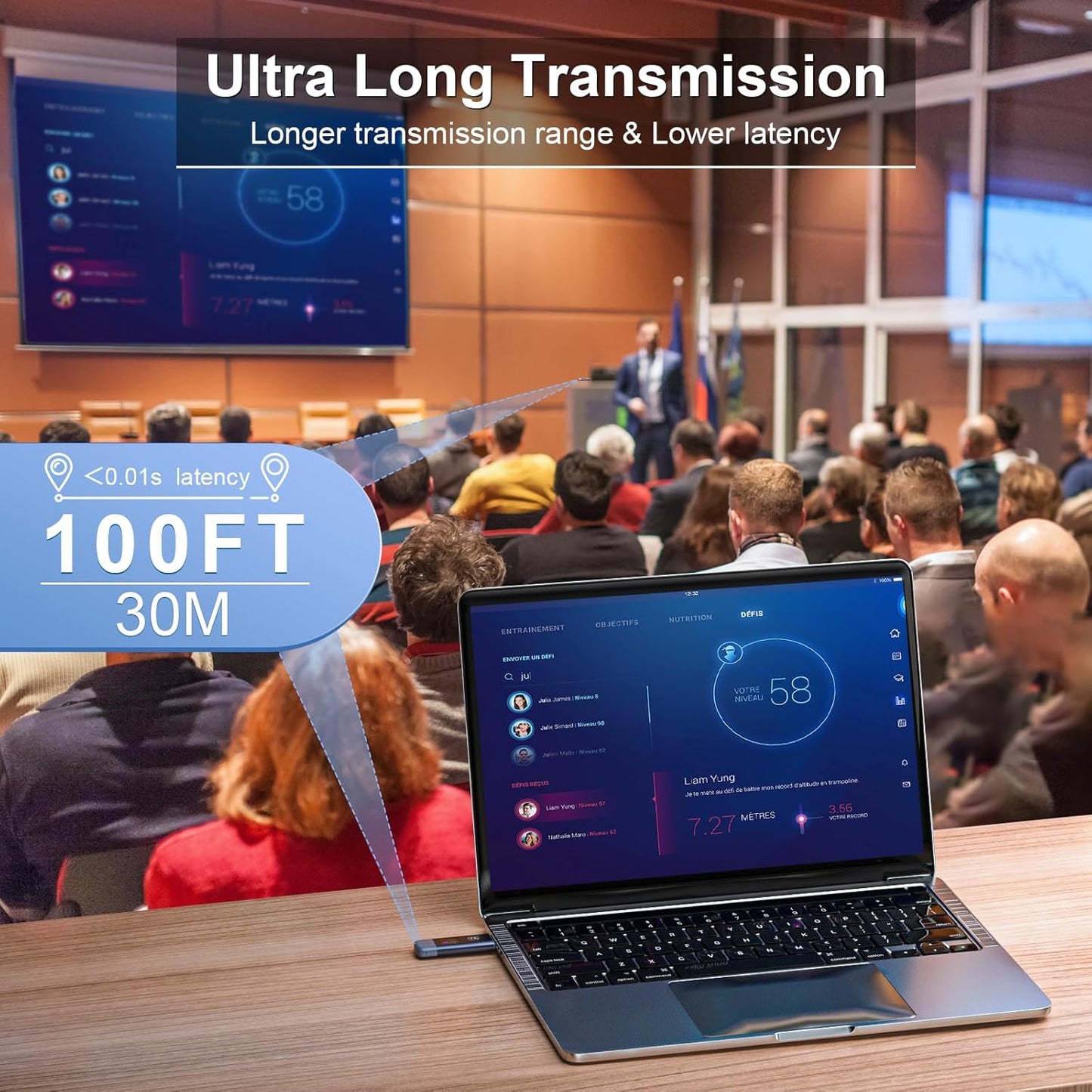 Transmisor y receptor HDMI inalámbrico decodificador 4K (USADO)