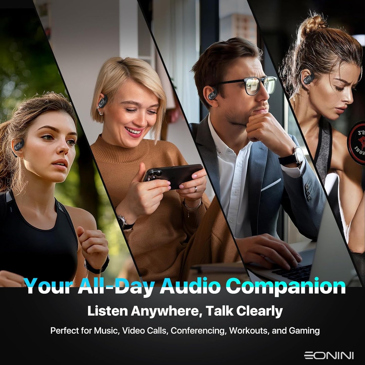 Eonini Auriculares inalámbricos con Bluetooth abiertos