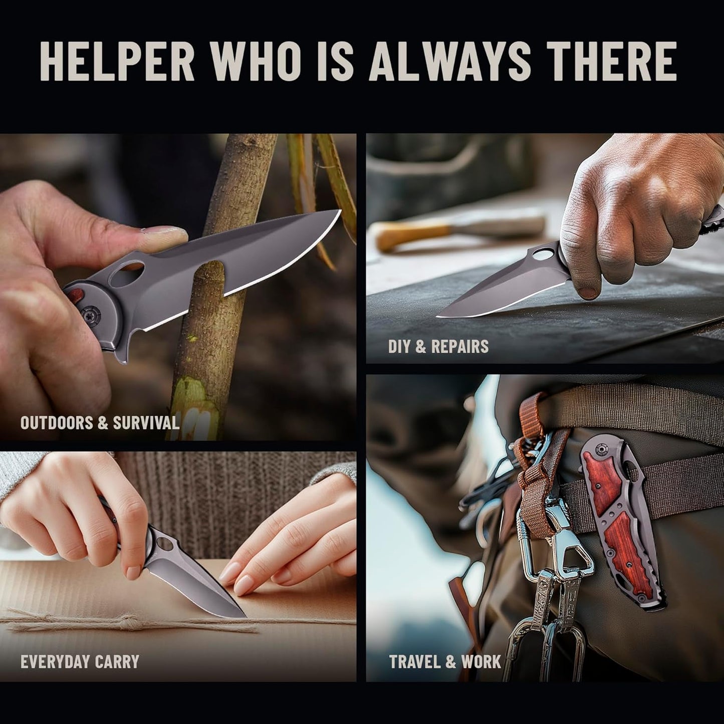 Navaja Grand Way de bolsillo hoja plegable afilada