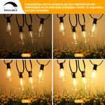 Guirnalda de luces LED para exteriores, Brightever, 100FT, imperm.