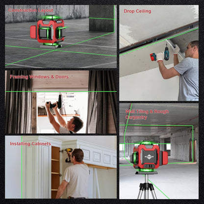 Nivel Láser WEIDDW 4D 360° Autonivelante Con Trípode