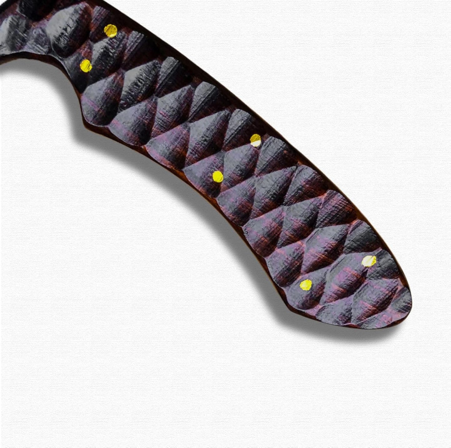 Cuchillo de carnicero, Damasco, hecho a mano, con funda.