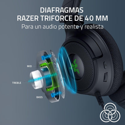 Audífonos Gamer Razer Kraken V4 X Con Cable USB-C