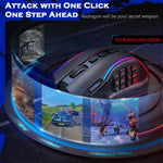 Mouse inalámbrico para juegos, Redragon M901P-KS, botones laterales