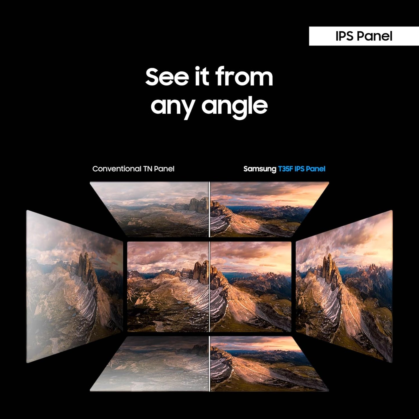 Monitor de computadora, Samsung T35F, 27", Panel IPS, FreeSync.