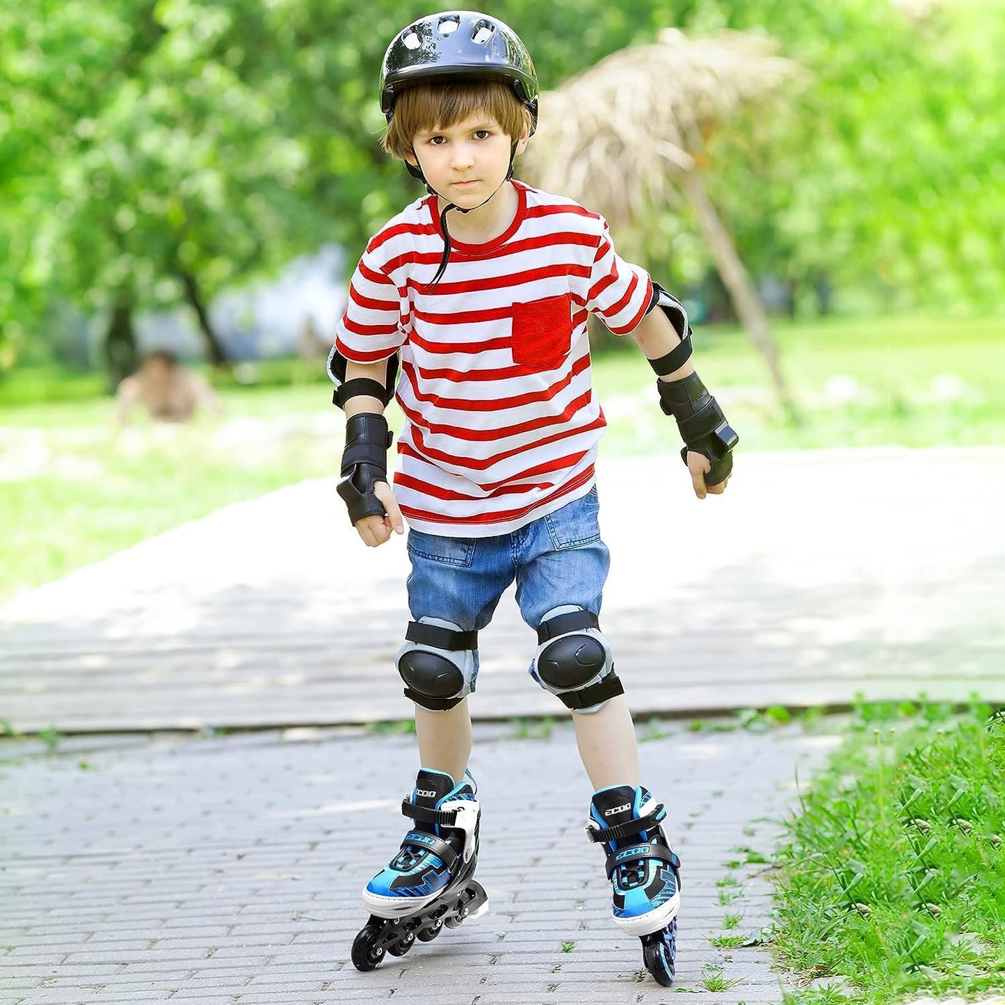 Patines en línea ajustables para niños y niñas con ruedas iluminadas. ECOO