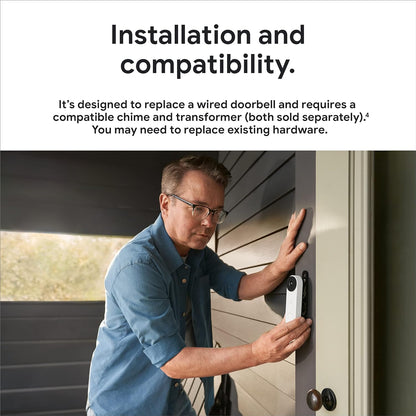 Timbre Google Nest con cable, Cámara de Video 2 gen (USADO)