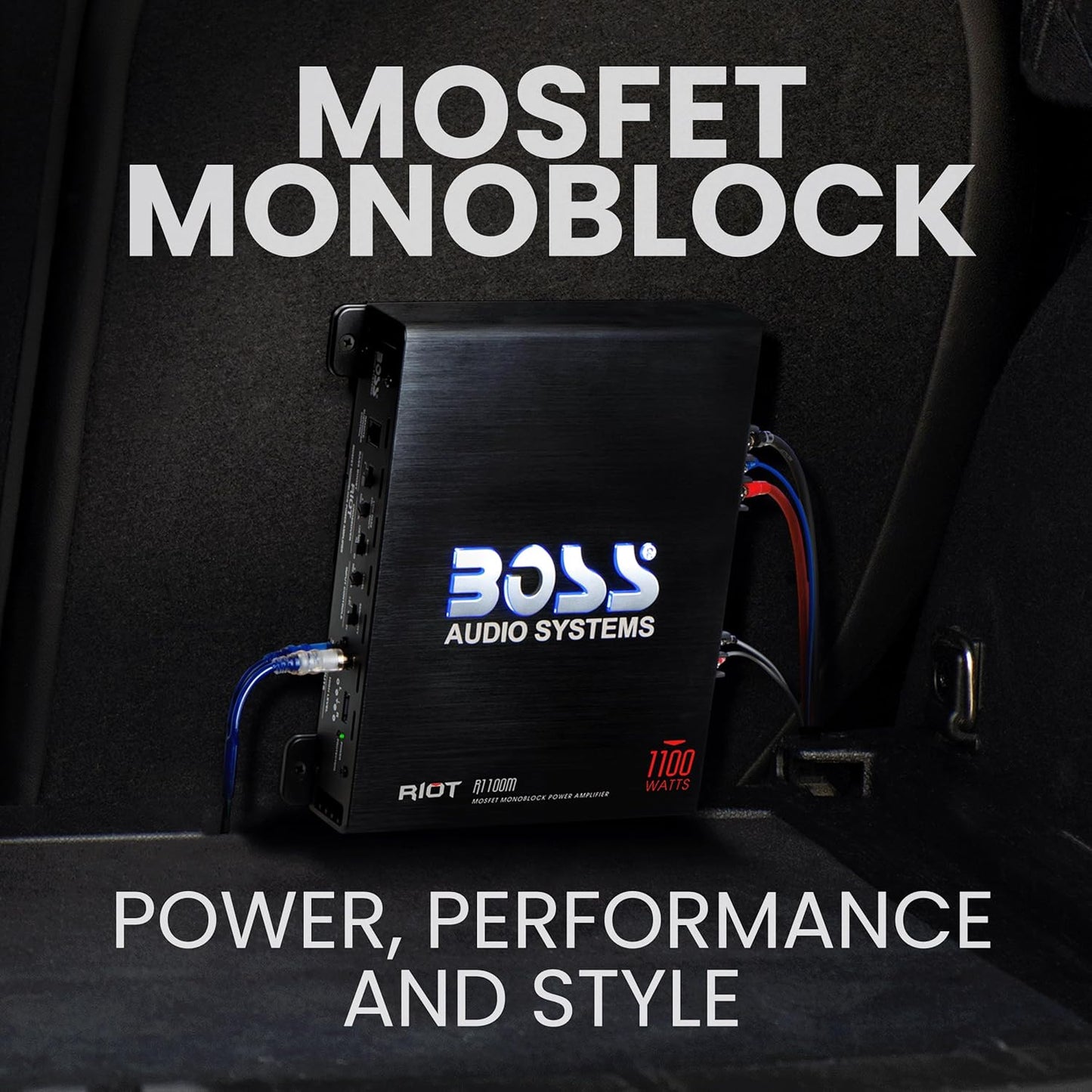 Boss Audio R1100D Amplificador Clase A/B Monoblock Riot 1100 W.