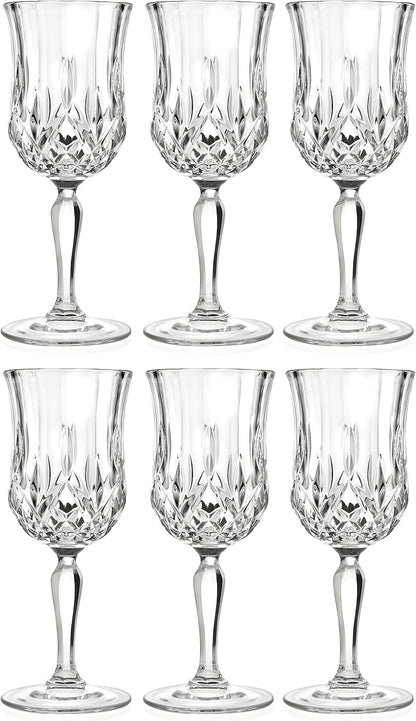 Juego de 12 copas de cristal cortado, para vino de 7.75 oz.(DETALLE)
