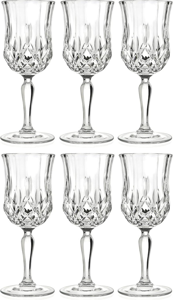 Juego de 12 copas de cristal cortado, para vino de 7.75 oz.(DETALLE)