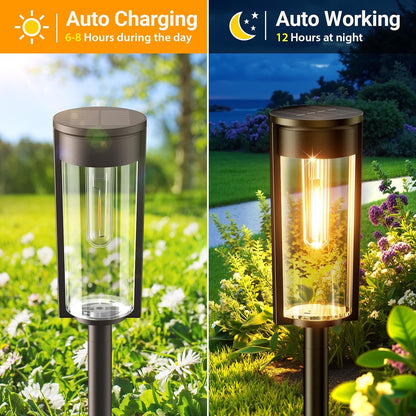 Luces solares para camino de jardin, 6 luces, impermeables, 6pcs.