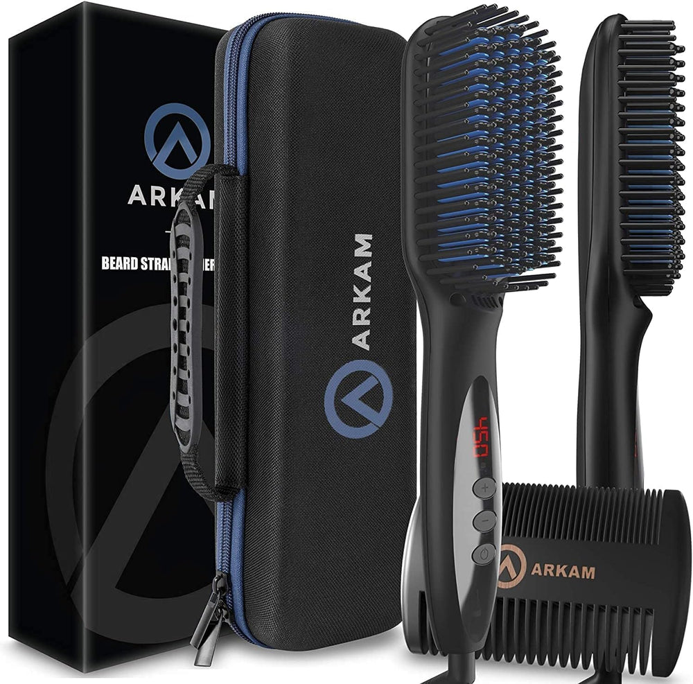 Alisador de barba y cabello Arkam para hombres, anti-quemaduras.