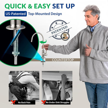 Sistema de ultrafiltración de agua, 4 Etapas, con Grifo Cromado.(USADO).