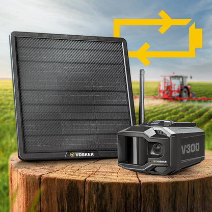 Cámara De Seguridad Autónoma Con Panel Solar Externo Vosker V300