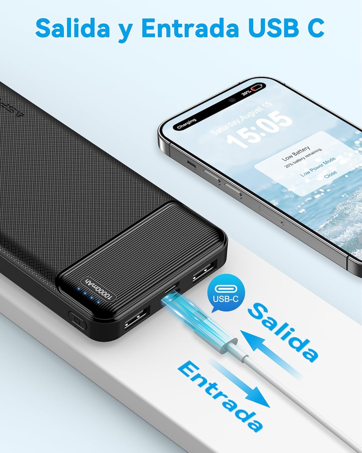 Bateria portatil de 10000mAh (2-pack) - AsperX