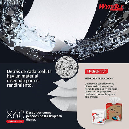 Toallitas reforzadas Kimberly-Clark Wypall X60 - KCC34790