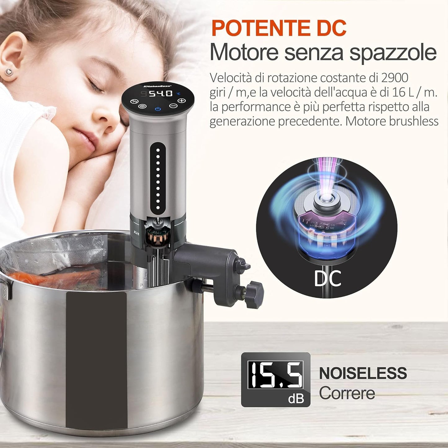 Sous Vide Roner Cocina con Baja Temperatura KitchenBoss . COCCION