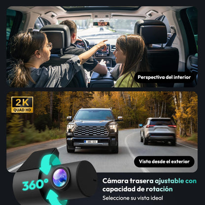 Dashcam para Auto Delantera y Trasera, BOTSLAB 4K+2K, (SIN CAJA).