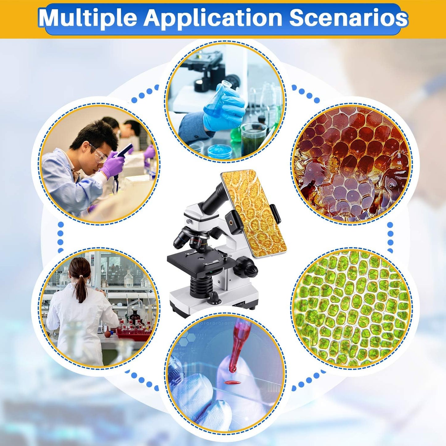 BEBANG Microscopio para Adultos Niños Estudiantes 100X-2000X