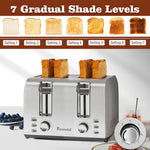 Tostador de acero inoxidable 4 rebanadas extra anchRunnatal