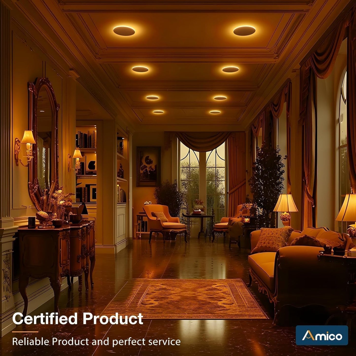 Amico Paquete 20 luces LED empotrables ultrafinas 6"5CCT 1