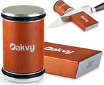 Afilador de cuchillos giratorio Oakvy, discos de diamante y cerámica.