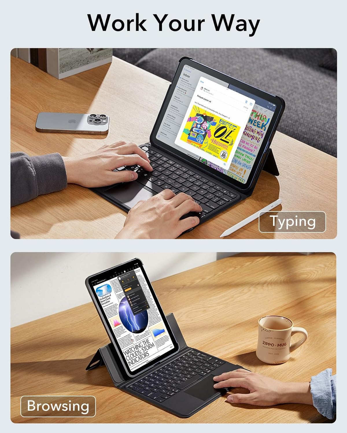 ESR - Funda para iPad 11th (A16, 2025)/5ª generación.