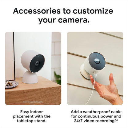 Cámara Google Nest CAM con batería para ext e int. Caja abierta