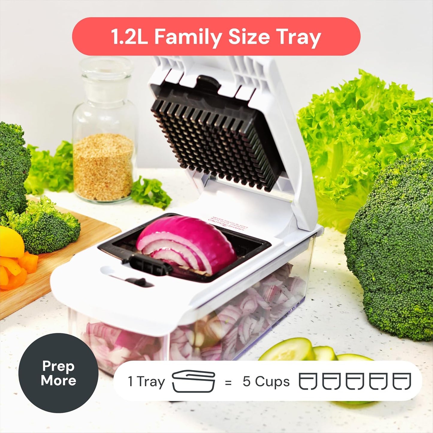 Picador de verduras Picador de alimentos con recipiente Fullstar