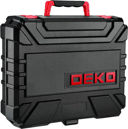 Juego de Herramientas DekoPro, con Taladro Inalámbrico 8V, 126 pcs.