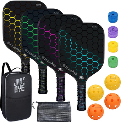 Juego De 4 Raquetas Con Bolas Y Bolsa JoncAye